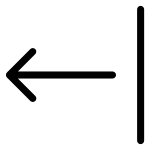 Arrow Left From Line SVG Icon